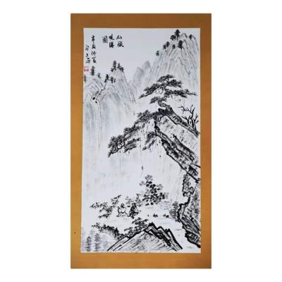 China Chinese traditional hand painting - enjoy the waterfall for sale