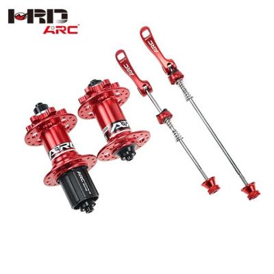 China Aluminum alloy MT-005 F/R 32 holes skewer red aluminum hubs MTB hub parts disc brake hub mountain bike hubs for sale