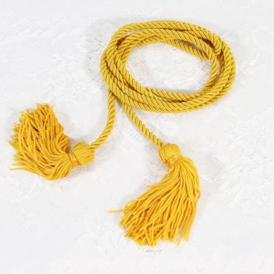 China Fashion Easy Curtain Accessories Fashion Yellow Tassel Decoration Rope for sale