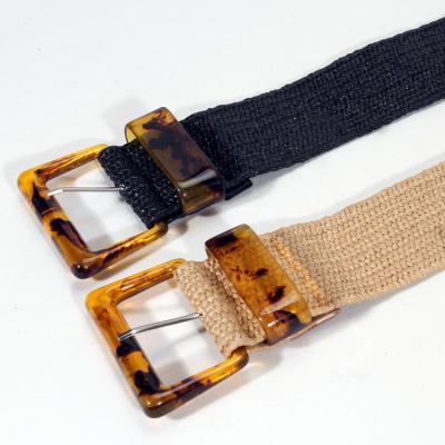 China Leisure 97cm Square Wrinkled Woven Fabric Waist Belt For Women for sale