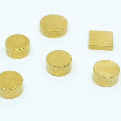 China Special Customized Industrial Magnet Neodymium N35 Titanium Nitride Coated Magnets for sale