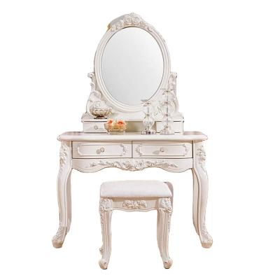 China (Other)Adjustable Vanity Table Set Bedroom Dressing Table With Mirror And Stool for sale