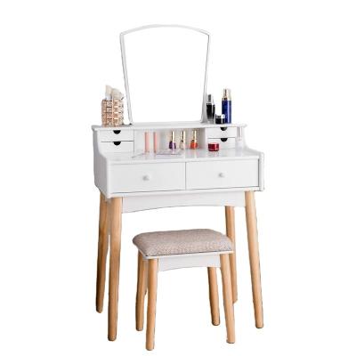 China (Other) adjustable makeup vanity set chic wooden dressing table set for girls for sale