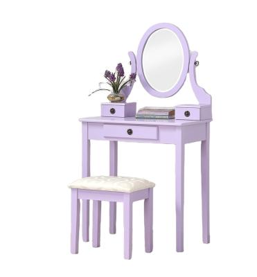 China (Other) Adjustable Vanity Desk With Drawers And Lighted Mirror Makeup Vanity Table Set for sale