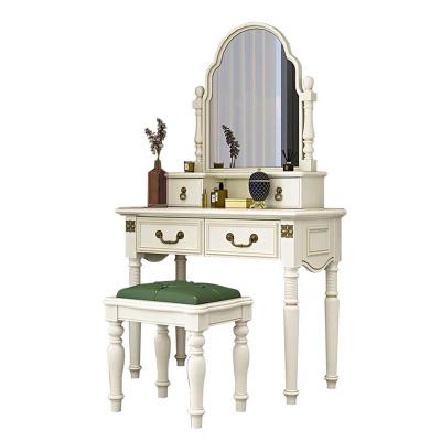 China Hollywood Foldable Vanity Home Furniture Glass Dressing Table for sale