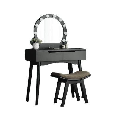 China (Other)Adjustable Makeup Vanity Table with Lighted Mirror Dressing Table and Stool Vanity Desk Set for sale