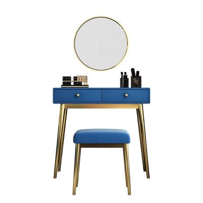 China (Size)Adjustable Wall Mounted Design Round Wooden Vanity Mirror Bedroom Furniture Vanity Set Mirror Price for sale