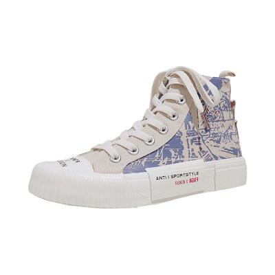 China Fashion trend hi-top canvas shoes fall new version of the CIA link dye canvas shoes female casual shoes for sale