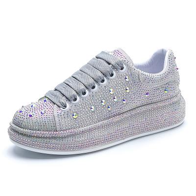 China CUSHIONING thick-soled sports shoes faux stone leather women's casual shoes for sale