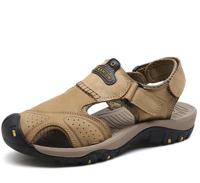 China 2021 New Beach Casual Shoes Men's Outdoor Breathable Baotou Fashion Leather Shoes Sports Large Size Sandals For Men for sale