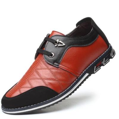 China 2021 new leather shoes men's fashion breathable shoes led red dress men's toe business lace-up shoes for sale