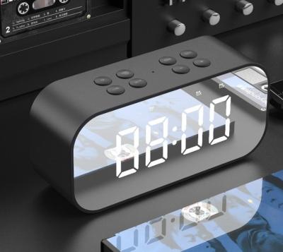 China Electronic Indicator Light Myvision Desktop Indicator Clock Glass Bluetooth Speaker for sale