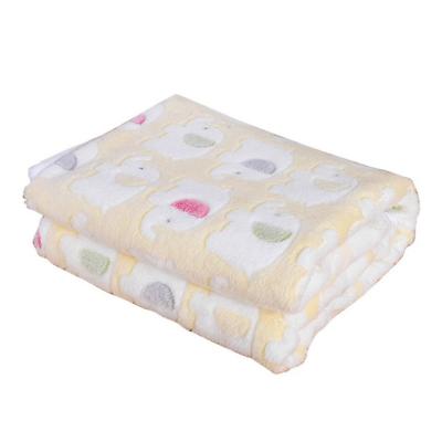 China Wholesale Soft Mat Accessories Coral Fleece Paw Pattern Dogs Cats Underpad Warm Bed Pet Covering for sale