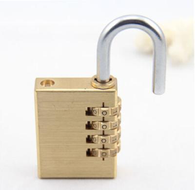 China 4 Digits Brass Combination Padlock Heavy Duty Brass Lock CR-04W for sale