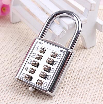 China 10-buttom Combination Padlock Password Padlocks Bags Lock Luggage Locks CR-602 for sale