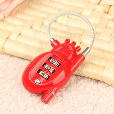 China 3 digit Combination Padlock Heart Shape coded Lock Password Padlock Luggage Locks CR-015 for sale