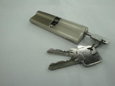 China 100mm(50*50) Euro Profile Double Brass Cylinder Lock with 3 brass normal keys SN color for sale