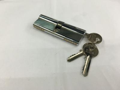 China 90mm Double Zinc Cylinder with 3 iron normal keys Surface finish CP for sale