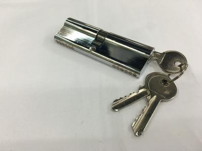 China 95mm(45*50) Double Zinc Cylinder with 3 iron normal keys Surface finish CP for sale