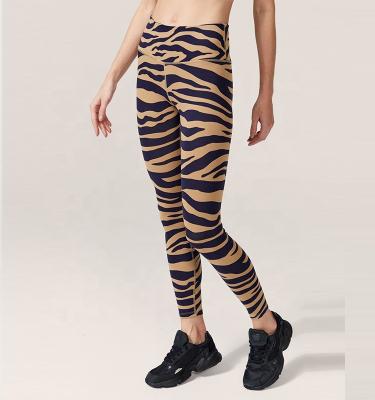 China Antibacterial Leopard Print Wholesale Fashion Workout Leggings Women Sport Printed High Waisted Leggings Set for sale