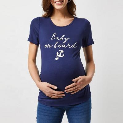 China Anti-Allergy China OEM/ODM Summer Maternity Clothes Short Sleeve Pregnancy T-Shirt for sale