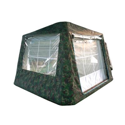 China Tube Type Tent Stake Easy Installation Folding Inflatable Game Tent Camouflage Army Inflatable Tent For BBQ for sale