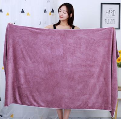 China Compressed hot sale factory custom microfiber beach bath towel with fleece for sale