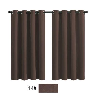 China Blackout Chocolate Living Room Optical Solid Ready Made Curtains Fabric Luxury Curtain for sale