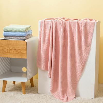 China i@home Fire Retardant Cool Feeling Soft Summer Throw Baby Knitted Bamboo Cooling Blanket for sale