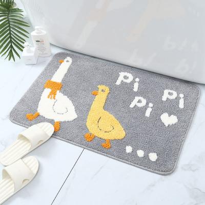 China i@home Goose Design Non Slip Bathtub Stocked Round Bath Mat For Bathroom for sale