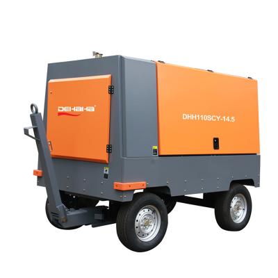 China Stationary Portable Air Compressor Diesel Engine 110kw 353cfm Mobile Air Compressor for sale