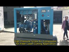 15kW Air Compressor 16 bar High Pressure Screw Compressor 20hp for Fiber laser Cutting