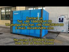 90kW 125HP Oil Free Screw Air Blower Permanent Magnet Silent Air Blower