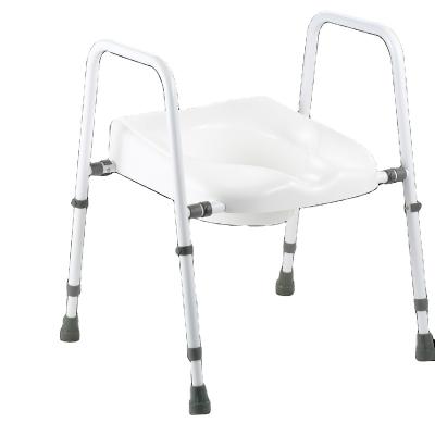 China Height KD Safety Bathroom Commode Seat Toliet Steel Frame Commode Chair Adjustable Frame Steel Bath Seat for sale