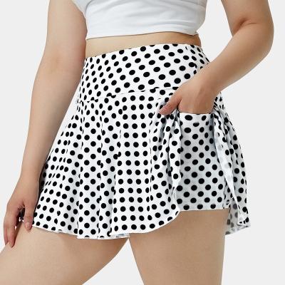 China SKIRTS Custom Wholesale Sublimation Printing High Waist Sportswear Side Shorts Golf Wear For Women Plus Size Tennis Dress With Pocket for sale