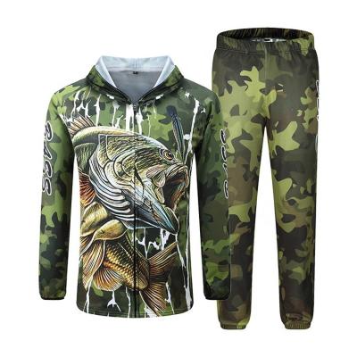 China Antibacterial Custom UV Protection Pants Sublim Fishing Shirt Long Sleeve Shirt With Hood for sale