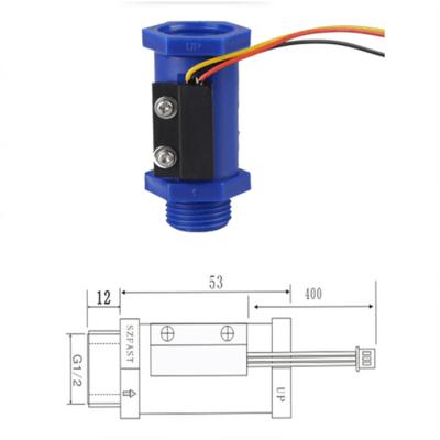 China F=8N(F=HZ 1~30l/min. magnetic round hall tube water flow sensor flow meter with best price for sale