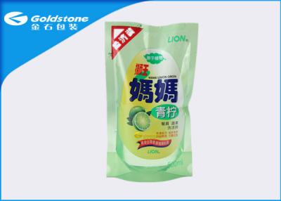 China Green Stand Up Pouch Bags With Zipper For Washing Detergent Power Packaging for sale