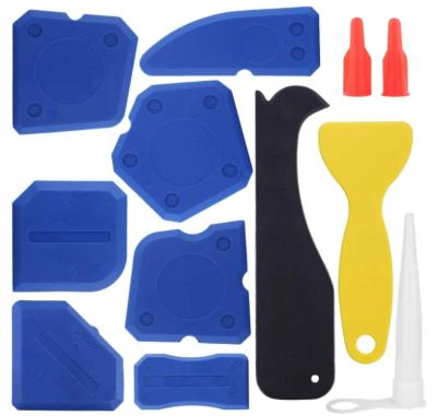 China Easy to Use Caulking Tool Silicone Sealant Finishing Grout Tool Kit 12 Pieces Caulk Skirting Tips for sale