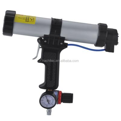 China 400ml LOW NOISE aluminum cylinder PNEU caulking gun with measuring sausage 400ml PNEUMATIC caulking gun for sale