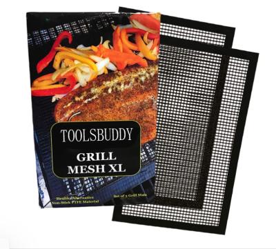 China HIGH QUALITY Dustproof Non Stick Grill Mesh Mat Set of 3 - Heavy Duty BBQ Grilling and Cooking Accessories Non Stick Non Stick BBQ Grill Mat for sale