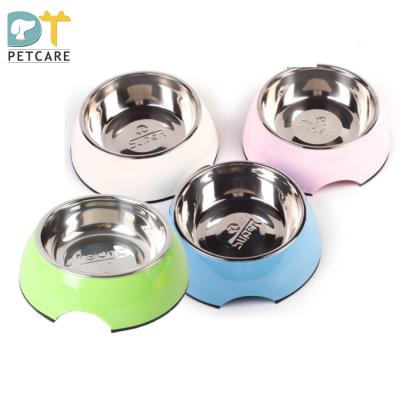 China Sustainable Stainless Steel Dog Food Bowl With Anti Slip Rubber Base And Easy Grip Handle Dog Water Bowl for sale