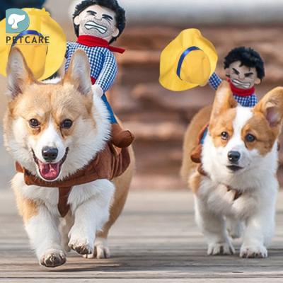 China Viable Hot Sale Funny Cowboy Knight Dog Clothes Pet Clothes for sale