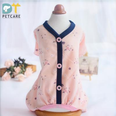 China Autumn And Winter Cotton Print Service Teddy Dog Cat Dog Air Conditioning Pet Pajamas Viable Home Clothes for sale