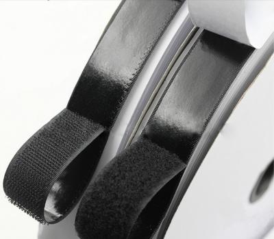 China Viable Black Color Self Adhesive Hook And Loop Fastener Strips for sale