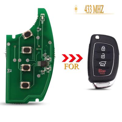 China Hot Sale 4 Buttons Flip Key Circuit Board Remote 433Mhz For IX35 IX25 IX45 Elantra Santa Fe 2013-2017 C104 for sale