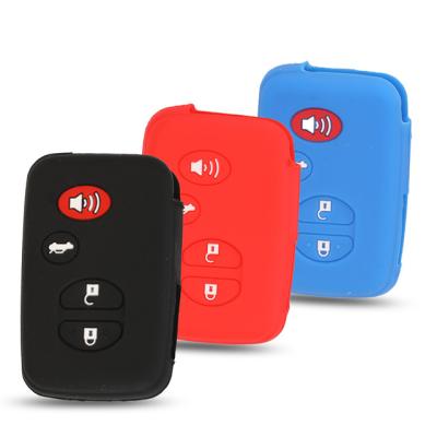 China Hot Sale Fashion Silicone Remote 4 Buttons Car Smart Key Case For Toyota Land Cruiser Camry Prius Prado Auto Keyless Protector FOB Cover for sale