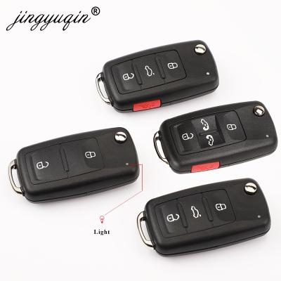 China jingyuqin 2/3/4/5 Button Folding Remote Key Shell For VW Tiguan Golf Sagitar Polo MK6 Touareg SEAT Flip Case Fob Y001 y005 sku1205 sku1047 sku1050 for sale