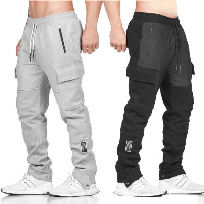 China Anti-Static Cargo Pants Mens Pockets Joggers Hip Hop Streetwear Loose Side Trousers Pants Men Black for sale