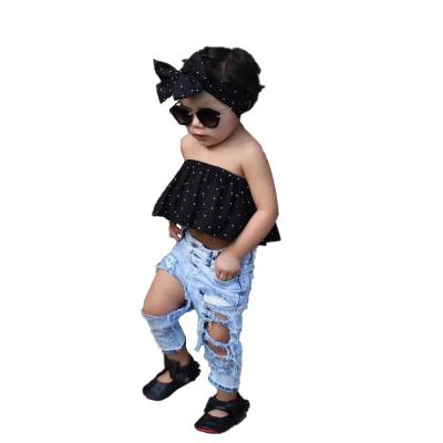 China Kids Casual Clothing Girl 2pcs Clothes Set Baby Kids Costume Halloween Pumpkin Printed Shirts Tops Pants Jeans Casual Support SL for sale